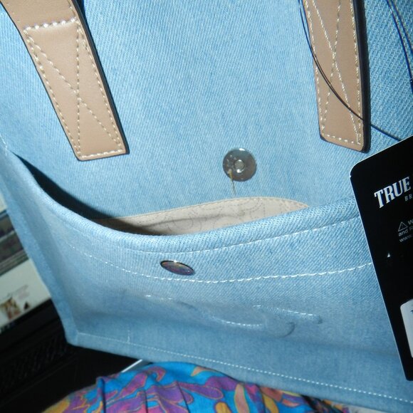 TRUE RELIGION STITCHED HORSESHOE LARGE TOTE BAG 🆕NWT/FAST SHIPPING😮‍💨⚡🚚 - Picture 9 of 16